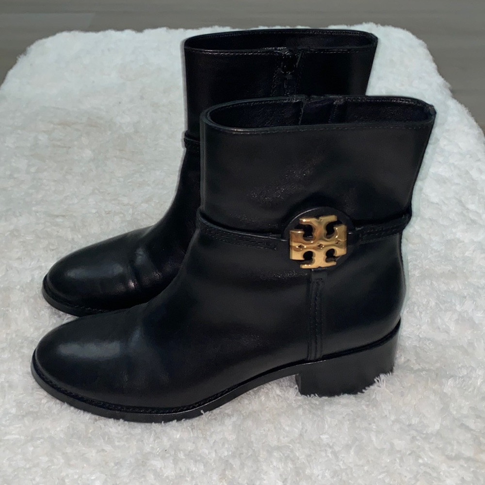 Tory Burch Leather Booties Size 10